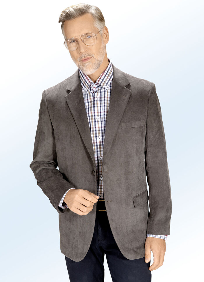 Single-breasted jasje in 2 kleuren TAUPE