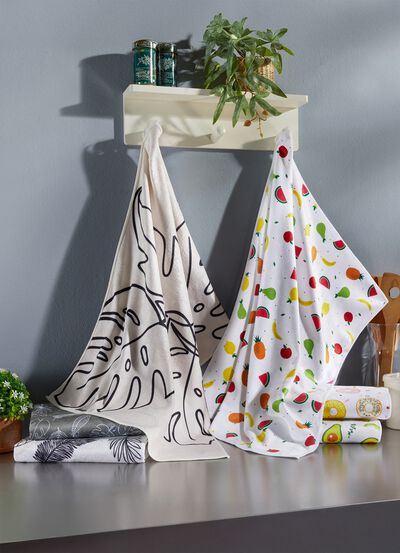 Microvezel theedoeken, 6 stuks 