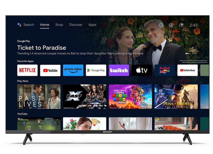 Scherpe FH2EA frameloze Full HD LED Android TV ZWART