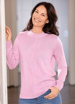 Pullover met structuurmix ROS&Eacute;