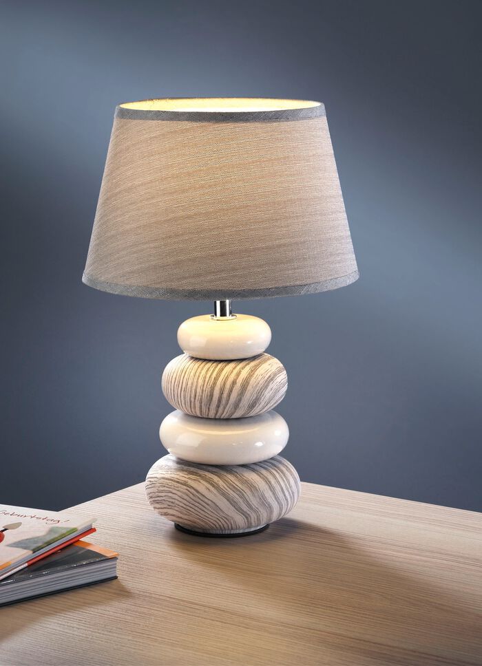 Tafellamp met gelakte voet GRIJS