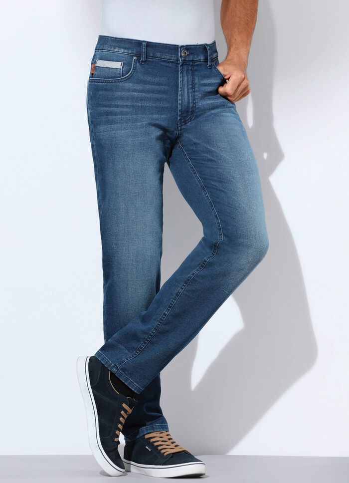 Jogger denim jeans van "Francesco Botti" in 2 kleuren JEANSBLAUW