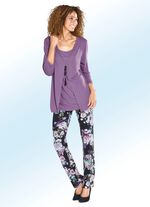 Zacht, golvende broek met bloemenmotief 