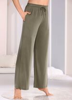 Lange Laurina loungebroek met trekkoord en zakken 