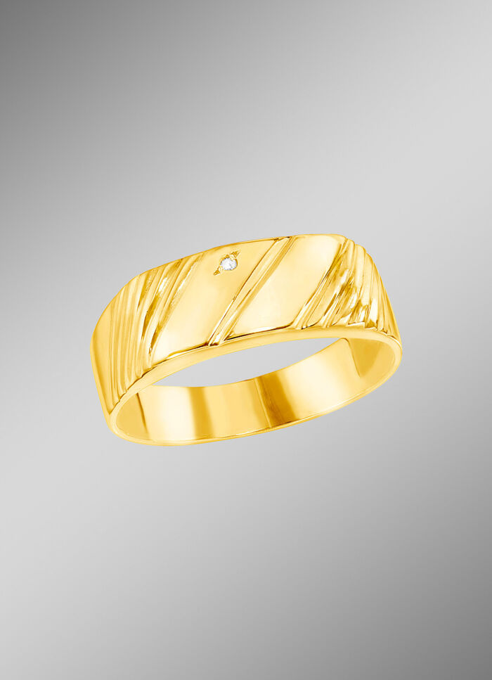 Edele herenring met diamant 