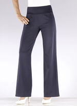 Zachte stretchbroek in modieuze breedte MARINE