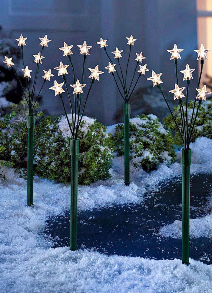 Sterrenstaven met timerfunctie, set van 4 