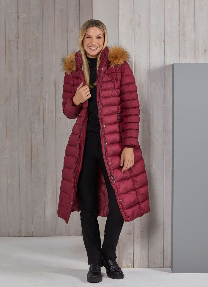 Functionele jas met geplooide opstaande kraag 