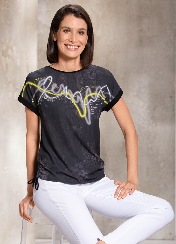 Tuniek met fonkelende strassversiering 