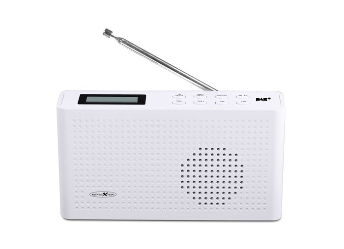 Draagbare DAB+ radio met geïntegreerde batterij WIT