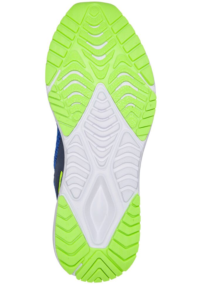 Sabot gemaakt van textielmateriaal met synthetische passementen BLAUW-CITROEN