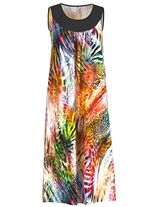 Klaus Models jurk met briljant printdesign, mouwloos 