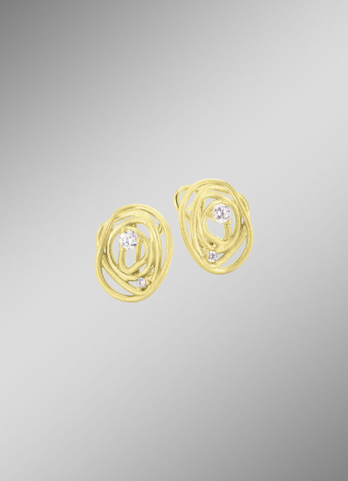 Gematteerde clipoorbellen met zirkonia 