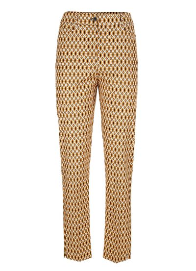 Broek met felgekleurde print 