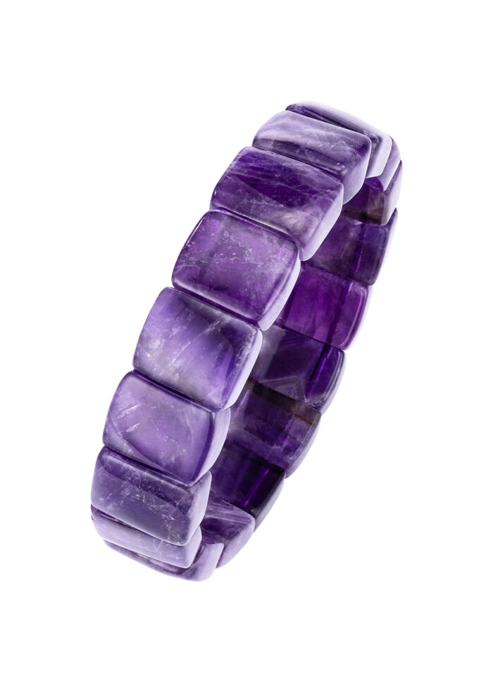 Elastische armband met amethist 