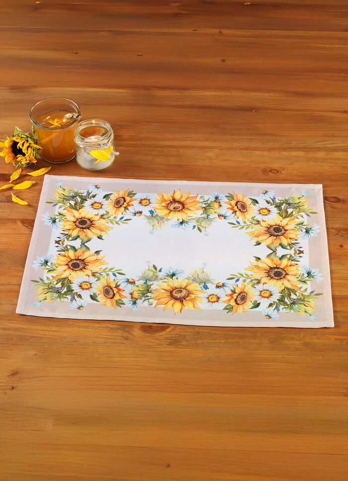 Tafel- en kamerdecoratie met zonnebloemmotief KLEURRIJK