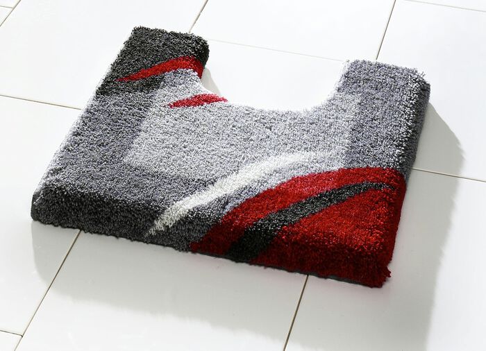 Bijzonder zachte badkamerset van Grund ROOD-GRIJS