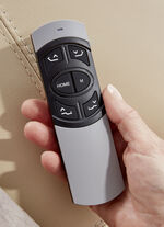 Met leer beklede hoek met relaxfunctie BEIGE