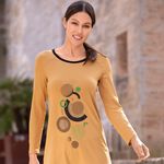 Lang shirt met motiefprint in 2 kleuren 