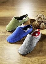 Herenpantoffel van stevig wollen vilt 