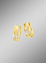 Chique creolen met citrien en diamanten 