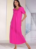 Nachthemd, enkellang en geplooid 