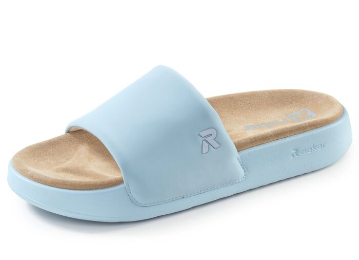 Rieker, lichtgewicht damesslippers, met gevoerde leren binnenzool 