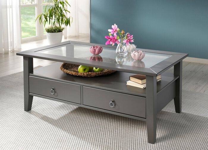 Salontafel van massief grenenhout 