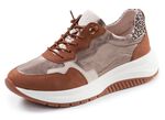 Caprice, trendy damessneakers, breedte G, met uitneembaar voetbed COGNAC-ALTGOLD