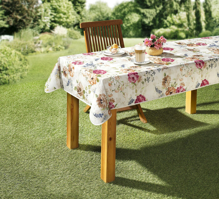Tafelzeilset met bloemenmotieven 
