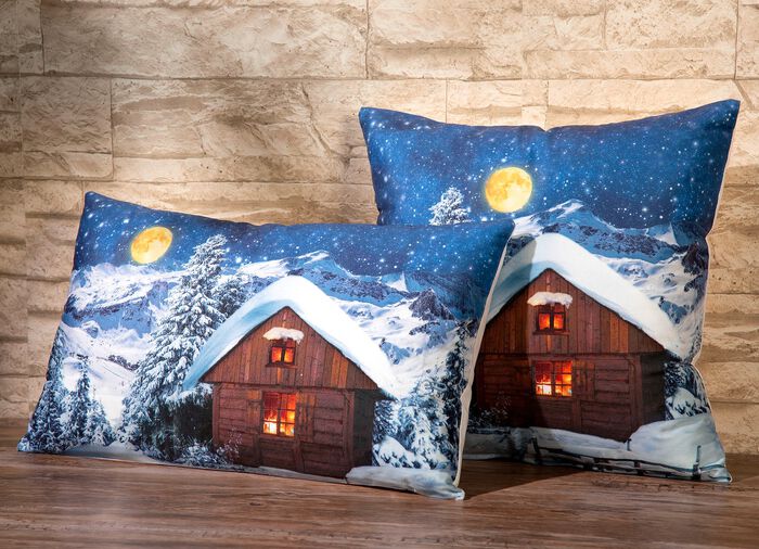 Wintercabine kussensloop met ritssluiting BLAUW