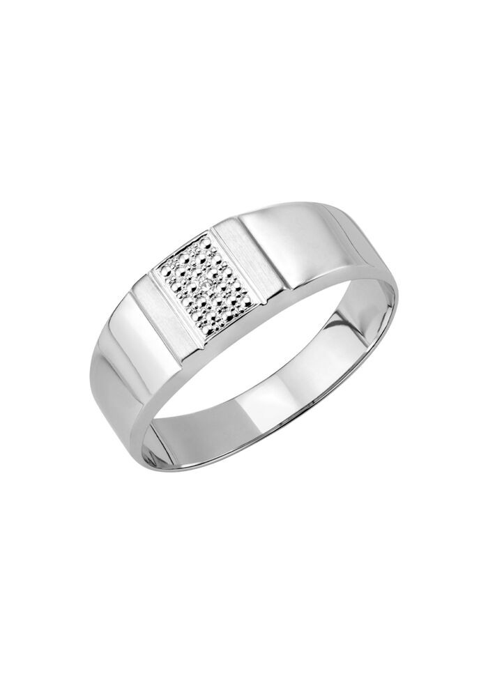 Prachtige herenring met diamant 