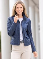 Kort leren jasje van &ldquo;Cabrini&rdquo; 