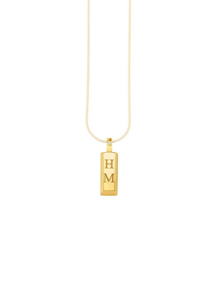 Graveerbare gouden staafhanger 