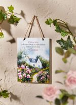 Romantisch tuinbord van metaal 