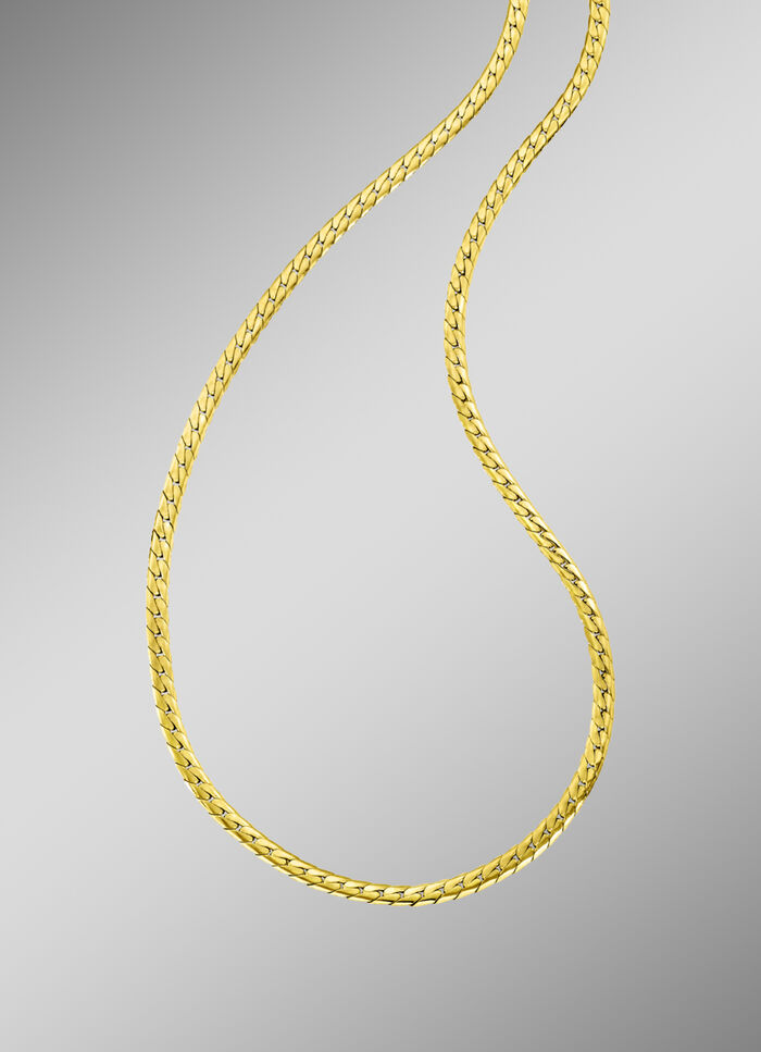 Fijne ketting in een plat pantserontwerp 