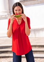 Overhemd met boxplooi in 2 kleuren 