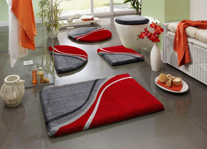 Badkamerset met antislip latex achterkant 