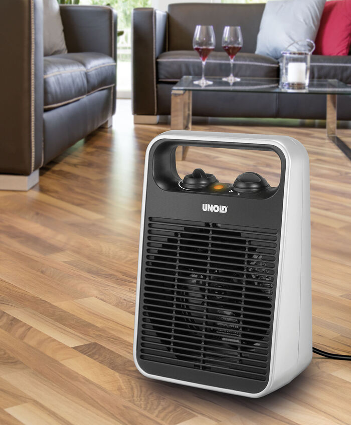 Luchtverhitter met traploze temperatuurregeling 