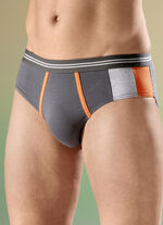 Set van vier slips met gekleurde inzetstukken 