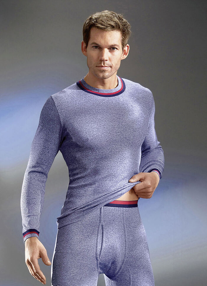 Set van twee slipjacks, lange mouwen van fijne rib, thermisch ondergoed 