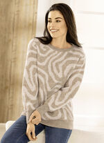 Trui in jacquarddessin ZANDBEIGE