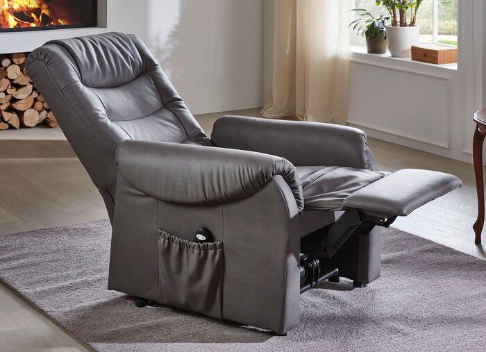 TV-fauteuil in lederlook ANTHRAZIT
