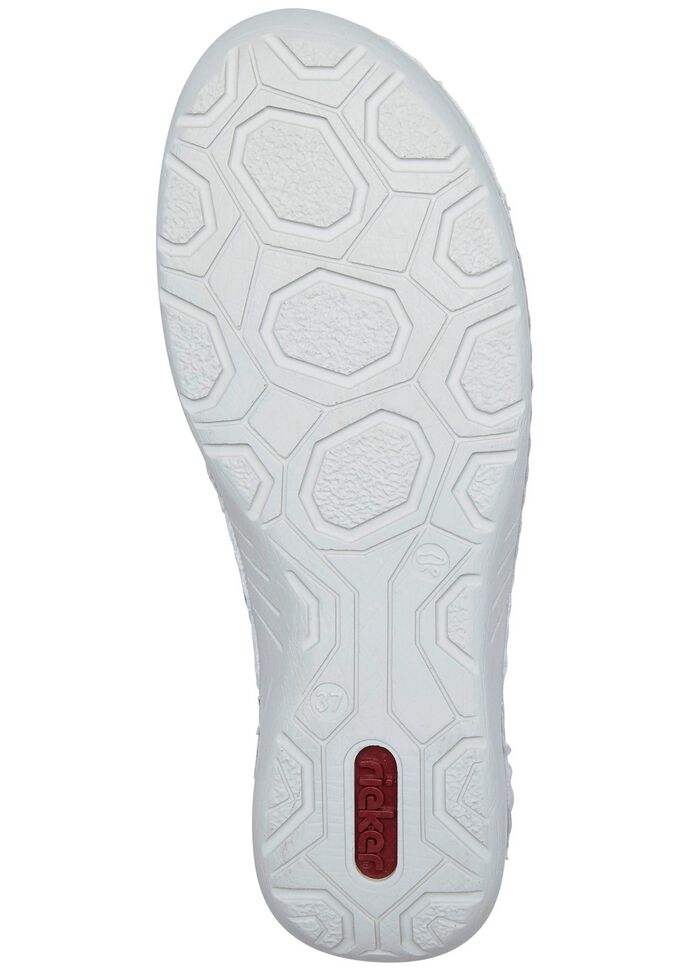 Rieker veterlaarsje van origineel bedrukt synthetisch materiaal 