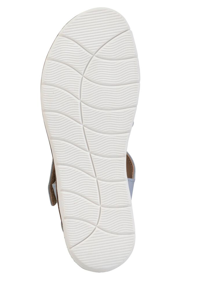 ELENA EDEN, modieuze damessandaal, breedte H, met uitneembaar voetbed BLAUW