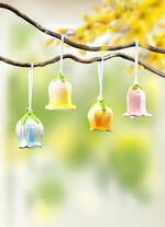 Porseleinen bloemenbellen, set van 4 