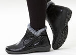 ELENA EDEN, gevoerde dameslaarzen, winterschoenen, breedte G, met uitneembaar voetbed ZWART