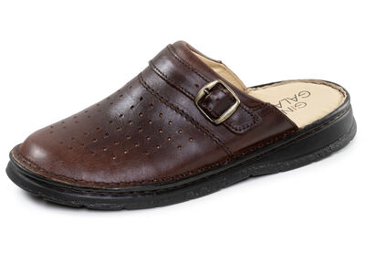 GINO GALANTE, klassieke herenklompen, gemaakt van leer 