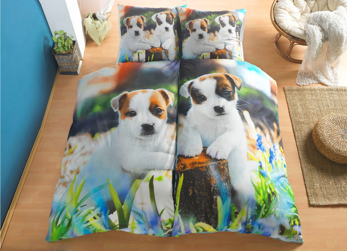 4-delig partnerbeddengoed met ritssluiting 