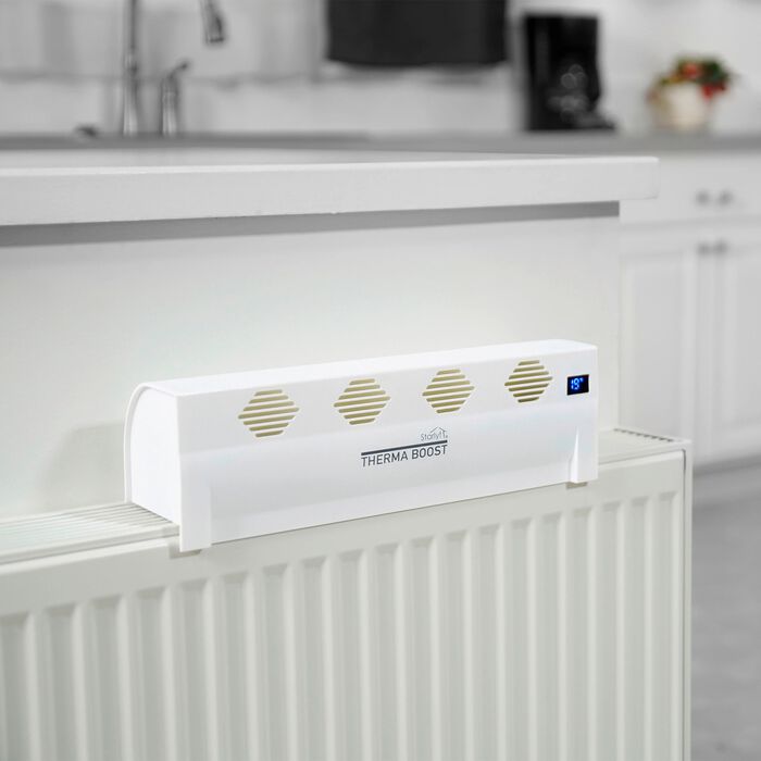 Compacte, op batterijen werkende verwarmingsventilator 